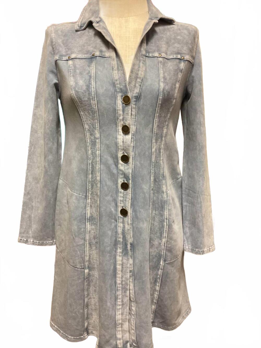 NEW TESTIMONY LOS ANGELES women's mid length jacket in azure blue